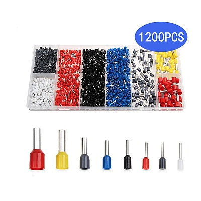 Set 1200 conectori de sertizare pentru cabluri Multicolori Set 1200 conectori de sertizare pentru cabluri Multicolori