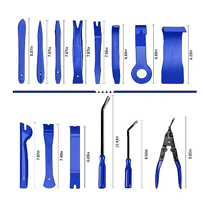 Set husa 19 piese extractoare pentru radio tapiterie cleme auto Set husa 19 piese extractoare pentru radio tapiterie cleme auto