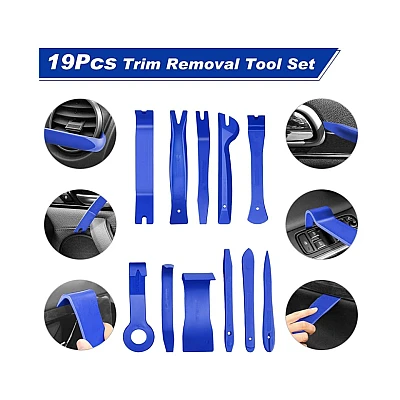 Set husa 19 piese extractoare pentru radio tapiterie cleme auto Set husa 19 piese extractoare pentru radio tapiterie cleme auto