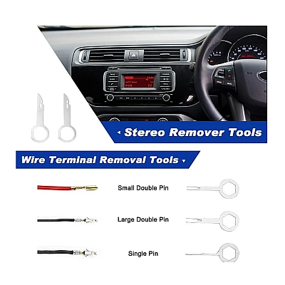 Set husa 19 piese extractoare pentru radio tapiterie cleme auto Set husa 19 piese extractoare pentru radio tapiterie cleme auto