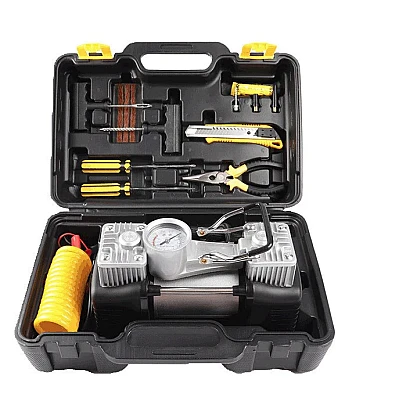 Trusa Compresor auto 12V PREMIUM cu 2 cilindri LIDER MX931 Trusa Compresor auto 12V PREMIUM cu 2 cilindri LIDER MX931