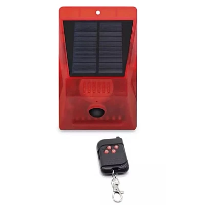 Lampa solara cu alarma pentru protectie si senzor de miscare telecomanda Q L911C Lampa solara cu alarma pentru protectie si senzor de miscare telecomanda Q L911C