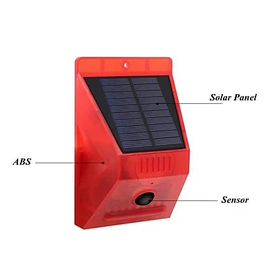 Lampa solara cu alarma pentru protectie si senzor de miscare telecomanda Q L911C Lampa solara cu alarma pentru protectie si senzor de miscare telecomanda Q L911C