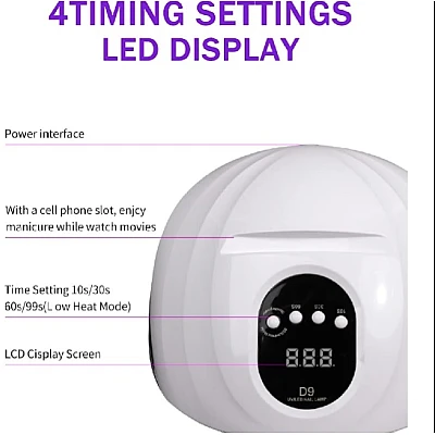 Lampa Profesionala 2 in 1 cu suport telefon 57 LED UV Display Digital Inductie Inteligenta AO 78034 Lampa Profesionala 2 in 1 cu suport telefon 57 LED UV Display Digital Inductie Inteligenta AO 78034