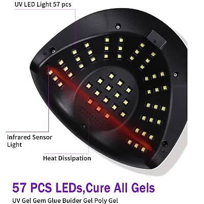 Lampa Profesionala 2 in 1 cu suport telefon 57 LED UV Display Digital Inductie Inteligenta AO 78034 Lampa Profesionala 2 in 1 cu suport telefon 57 LED UV Display Digital Inductie Inteligenta AO 78034