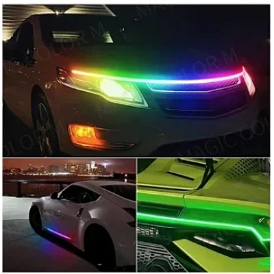 Banda decorativa LED Q D304 RGB pentru masina lungime 1,8m 12V cu aplicatie