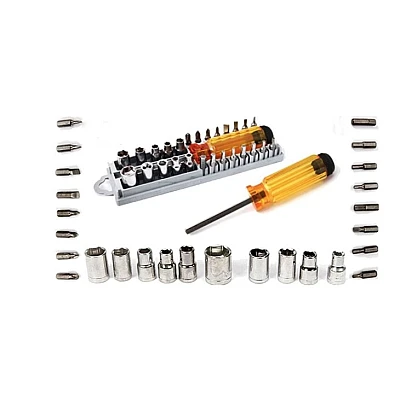 Set 28 piese Surubelnita MultiHead GQ 220 cu Biti si Tubulare Portocaliu Set 28 piese Surubelnita MultiHead GQ 220 cu Biti si Tubulare Portocaliu