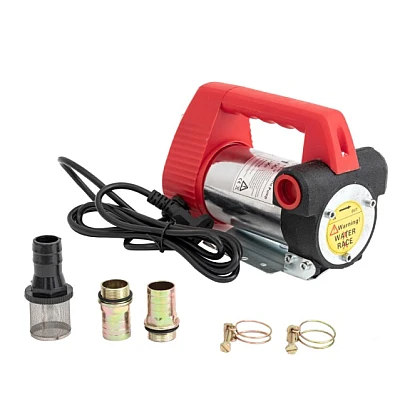 Pompa electrica 220v transfer motorina, 40L/ min maner ROSU Pompa electrica 220v transfer motorina, 40L/ min maner ROSU