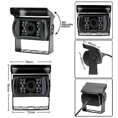 Camera Video Marsarier Night Vision 18 Led 12V - 24V pentru camioane Camera Video Marsarier Night Vision 18 Led 12V - 24V pentru camioane