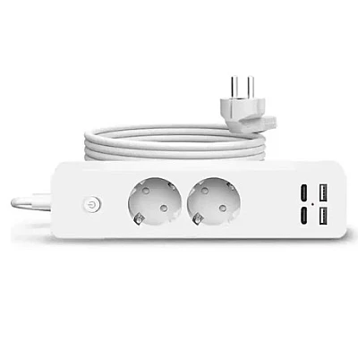 Prelungitor JORTAN OG2202 cu 2 prize 2 porturi USB si 2 Type C 2 metri Prelungitor JORTAN OG2202 cu 2 prize 2 porturi USB si 2 Type C 2 metri