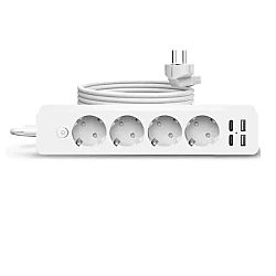 Prelungitor JORTAN OG2204 cu 4 prize 2 porturi USB si 2 Type C 2 metri