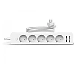 Prelungitor JORTAN OG2205 cu 5 prize 2 porturi USB si 2 Type C 2 metri