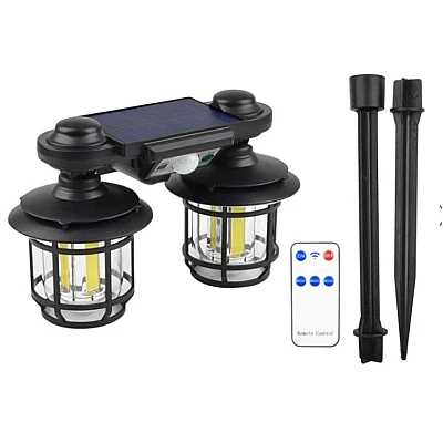 Felinar solar dublu 192 LED cu senzor miscare telecomanda si suport 30W cod JD 2217 Felinar solar dublu 192 LED cu senzor miscare telecomanda si suport 30W cod JD 2217