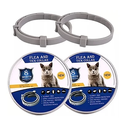 Set 2 x Zgarda PISICI anti purici si capuse 38 cm / 30 grame Antiparazitara