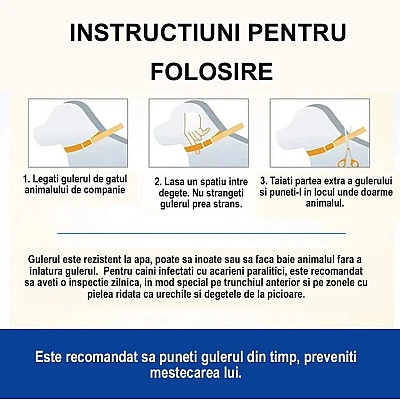 Set 2 x Zgarda CAINI anti purici si capuse 62 cm / 60 grame Antiparazitara Set 2 x Zgarda CAINI anti purici si capuse 62 cm / 60 grame Antiparazitara