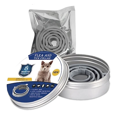 Set 2 x Zgarda PISICI anti purici si capuse 38 cm / 30 grame Antiparazitara