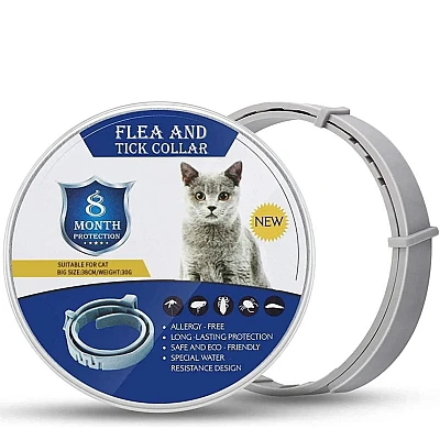 Set 2 x Zgarda PISICI anti purici si capuse 38 cm / 30 grame Antiparazitara