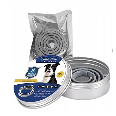 Set 2 x Zgarda CAINI anti purici si capuse 62 cm / 60 grame Antiparazitara Set 2 x Zgarda CAINI anti purici si capuse 62 cm / 60 grame Antiparazitara