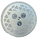 Disc diamantat galvanizat 2 fete diametru 65 mm prindere M14