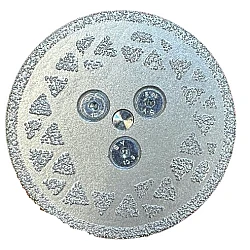 Disc diamantat galvanizat 2 fete diametru 65 mm prindere M14