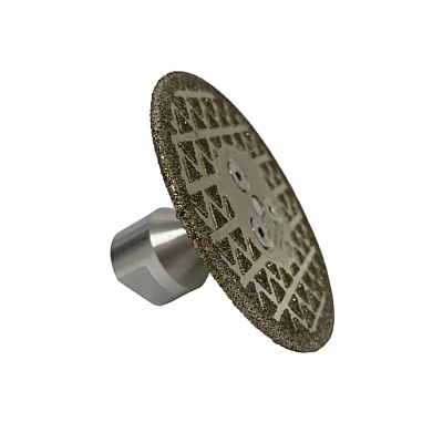 Disc diamantat galvanizat 2 fete diametru 65 mm prindere M14 Disc diamantat galvanizat 2 fete diametru 65 mm prindere M14