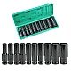 Set trusa tubulare impact Otel 10 piese 1/2 inch de la 8 la 24mm Negru Set trusa tubulare impact Otel 10 piese 1/2 inch de la 8 la 24mm Negru