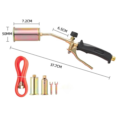 Set Arzator pe gaz cu 3 duze si furtun