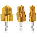 Set 3 burghie HSS aurie otel pentru tevi MMC PVC PPR