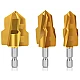 Set 3 burghie HSS aurie otel pentru tevi MMC PVC PPR Set 3 burghie HSS aurie otel pentru tevi MMC PVC PPR
