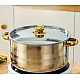 Set oale inox 10 piese cu manere si capace aurii