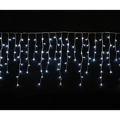 Instalatie 12 metri ALB RECE 300 LED tip turturi franjuri Instalatie 12 metri ALB RECE 300 LED tip turturi franjuri