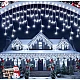 Instalatie 30 metri ALB RECE 1200 LED tip turturi franjuri Instalatie 30 metri ALB RECE 1200 LED tip turturi franjuri