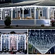Instalatie 30 metri ALB RECE 1200 LED tip turturi franjuri Instalatie 30 metri ALB RECE 1200 LED tip turturi franjuri