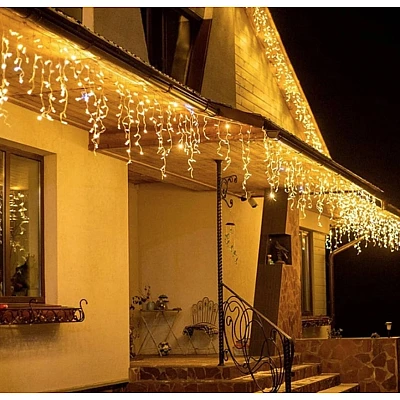 Instalatie 30 metri ALB CALD 1200 LED tip turturi franjuri Instalatie 30 metri ALB CALD 1200 LED tip turturi franjuri