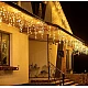 Instalatie 30 metri ALB CALD 1200 LED tip turturi franjuri Instalatie 30 metri ALB CALD 1200 LED tip turturi franjuri
