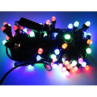 Instalatie liniara 100 LED 9m lumineaza intermitent MULTICOLOR Instalatie liniara 100 LED 9m lumineaza intermitent MULTICOLOR