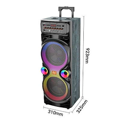 Boxa portabila JQS9033 putere 20000W PMPO Bass Boost RGB 2 microfoane 2 x 10inch Boxa portabila JQS9033 putere 20000W PMPO Bass Boost RGB 2 microfoane 2 x 10inch