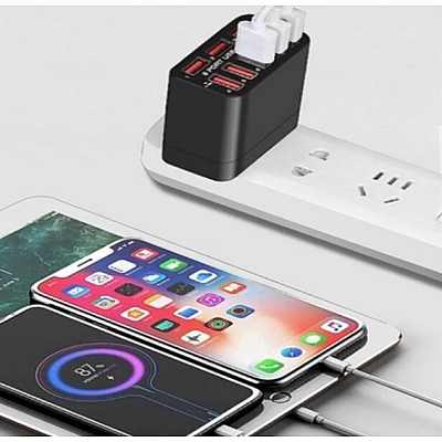 Adaptor priza X82 cu 8 porturi USB 3.0 putere 40W Adaptor priza X82 cu 8 porturi USB 3.0 putere 40W