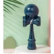 Kendama profesionala din lemn 18 cm model clasic cu design crapat culoare Albastru/Negru Kendama profesionala din lemn 18 cm model clasic cu design crapat culoare Albastru/Negru