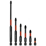 Set de 6 biti magnetici in cruce otel inoxidabil 25/50/65/70/90/150mm