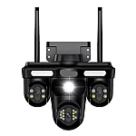Camera de Supraveghere Conexiune WIFI 3 Lentile 12 MP Vedere Panoramica Night vision