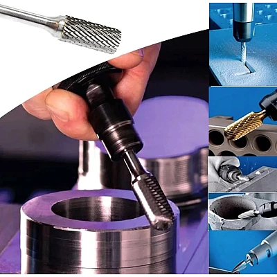 Trusa 8 Freze CARBURA 6mm MARI pentru Metal Trusa 8 Freze CARBURA 6mm MARI pentru Metal