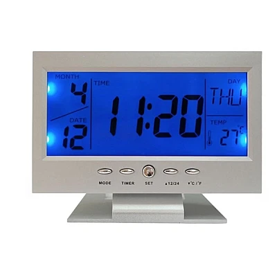 Ceas cu ecran LCD DS 8082 Argintiu Ceas cu ecran LCD DS 8082 Argintiu