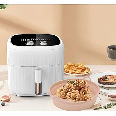 Set 2 Tavi Silicon pentru Air Fryer Friteuza Prajit Copt Pliabile Set 2 Tavi Silicon pentru Air Fryer Friteuza Prajit Copt Pliabile