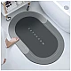 Covor de Baie GRI Antiderapant si Absorbant Model Bathroom Oval 58 x 78 cm Covor de Baie GRI Antiderapant si Absorbant Model Bathroom Oval 58 x 78 cm