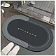 Covor de Baie GRI Antiderapant si Absorbant Model Bathroom Oval 58 x 78 cm Covor de Baie GRI Antiderapant si Absorbant Model Bathroom Oval 58 x 78 cm
