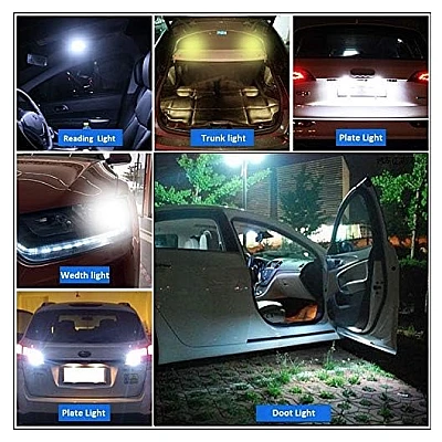 Set 2 Canbus T10 W5W Bec LED Instrumente Interior Culoare Alb Set 2 Canbus T10 W5W Bec LED Instrumente Interior Culoare Alb