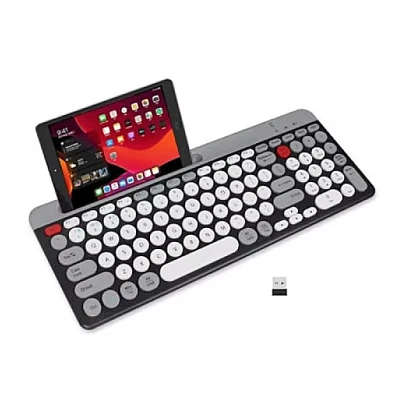 Tastatura cu Bluetooth si Suport pentru Telefon QK8066 Tastatura cu Bluetooth si Suport pentru Telefon QK8066