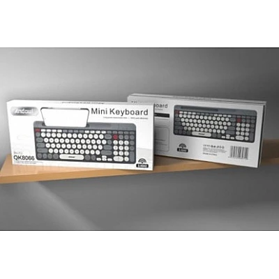 Tastatura cu Bluetooth si Suport pentru Telefon QK8066 Tastatura cu Bluetooth si Suport pentru Telefon QK8066