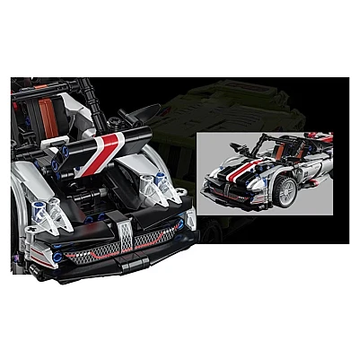 Set Constructie Masina Sport JM800 Gri 500 Piese Set Constructie Masina Sport JM800 Gri 500 Piese